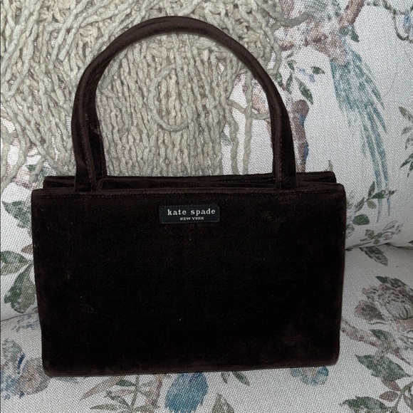 kate spade Handbags - Vintage Kate Spade Dark Brown Velvet handbag